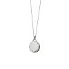 Monica Rich Kosann Paw Print Necklace with White Sapphires in Sterling Silver, 30"