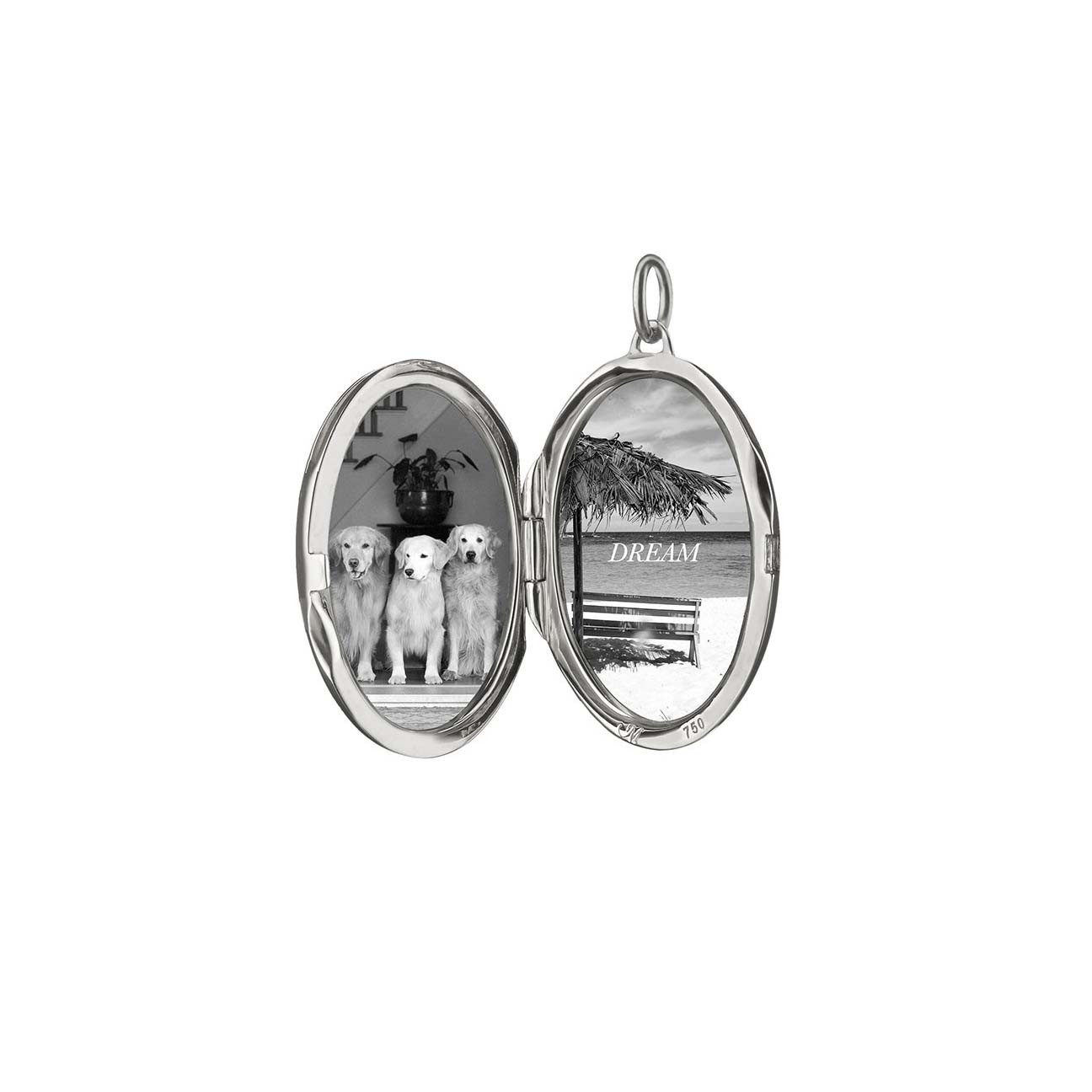 Monica Rich Kosann White Sapphire Locket Charm