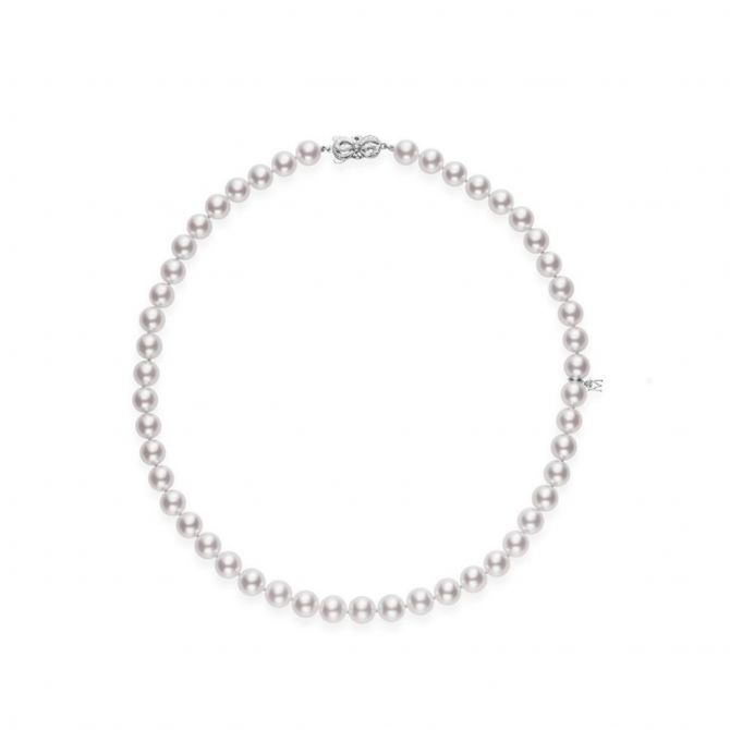Mikimoto Akoya Cultured Pearl Strand Necklace with Platinum Clasp, 18"