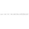 Paperclip Flat Link Bracelet in White Gold, 8"