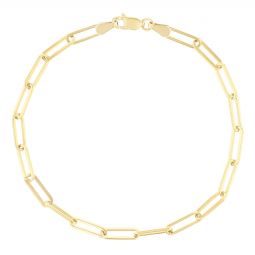 Image for Paperclip Flat Link Bracelet in Yellow Gold, 8"