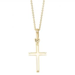 Image for Yellow Gold Classic Cross Pendant, 16-18"