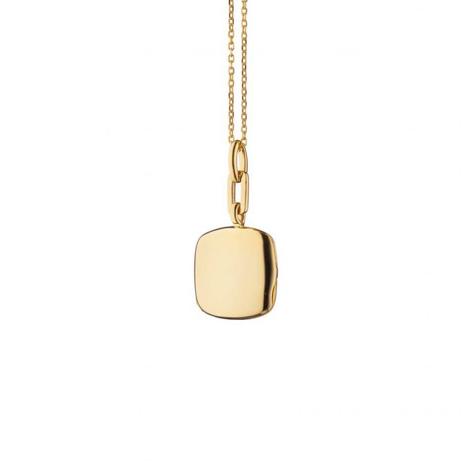 Monica Rich Kosann Slim Cushion "Viv" Locket in Yellow Gold
