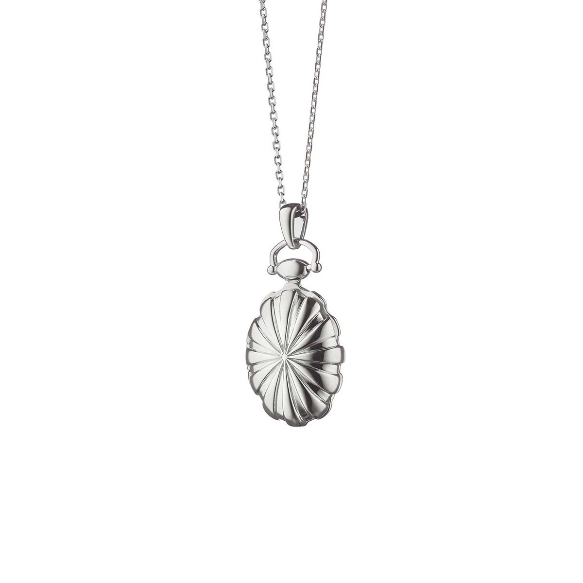 Monica Rich Kosann Petite Sunburst Locket in Sterling Silver, 30
