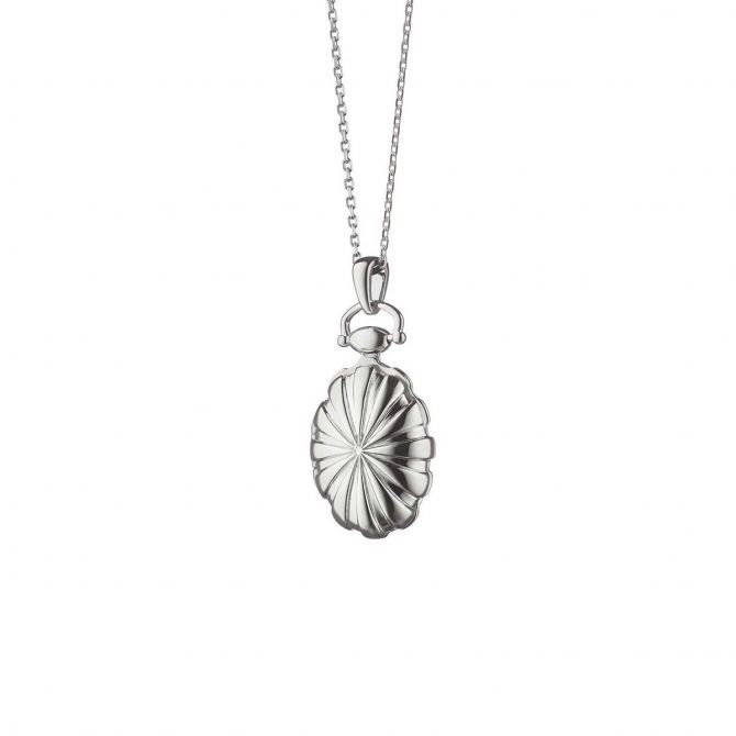 Monica Rich Kosann Petite Sunburst Locket in Sterling Silver, 30"