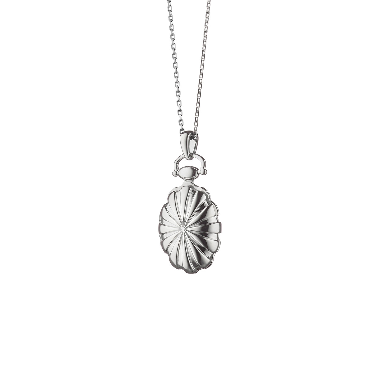 Monica Rich Kosann Petite Sunburst Locket in Sterling Silver, 18