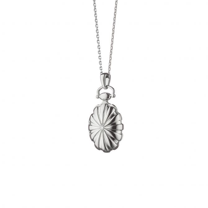 Monica Rich Kosann Petite Sunburst Locket in Sterling Silver, 18"