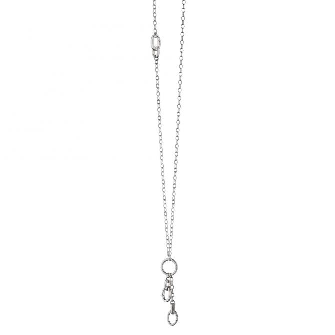 Monica Rich Kosann Sterling Silver 3 Charm Station Chain, 30"