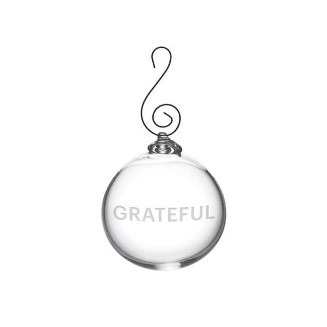 Simon Pearce Kevin Pearce LOVEYOURBRAIN Engraved Round Ornament