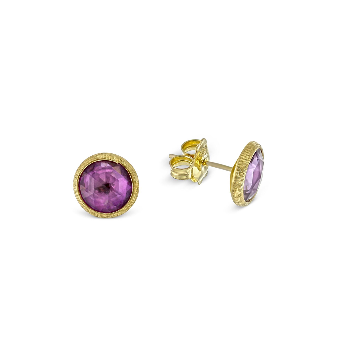 Marco Bicego Jaipur Amethyst Petite Stud Earrings in Yellow Gold