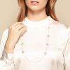 Roberto Coin Princess Flower Yellow Gold Cutout Station Necklace with Diamonds, 33"