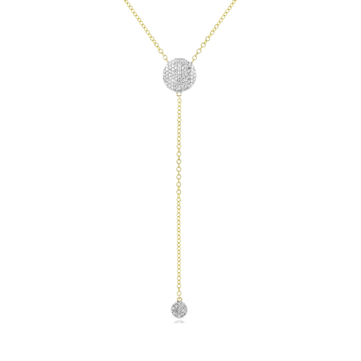 Phillips House Double Infinity Diamond Lariat Y Necklace in Yellow Gold