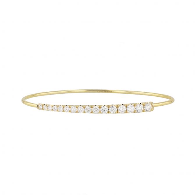 Phillips House Graduated Eternity Love Always Diamond Bangle Bracelet in Yellow Gold