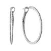 Diamond Inside Out Hoop Earrings in White Gold, 0.36 aptw