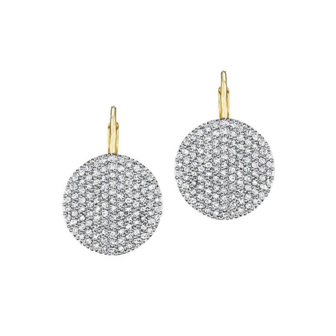 Phillips House 14K Yellow Gold Diamond Pavé Infinity Leverback Drop Earrings
