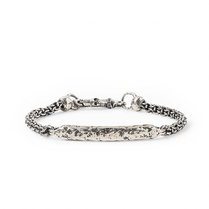 John Varvatos Artisan Sterling Silver ID Chain Link Bracelet