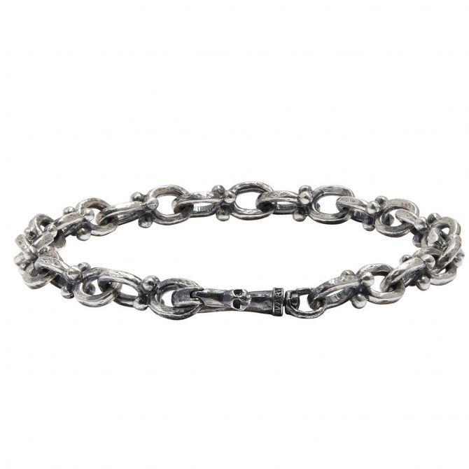 John Varvatos Artisan Sterling Silver Link Handmade Bracelet
