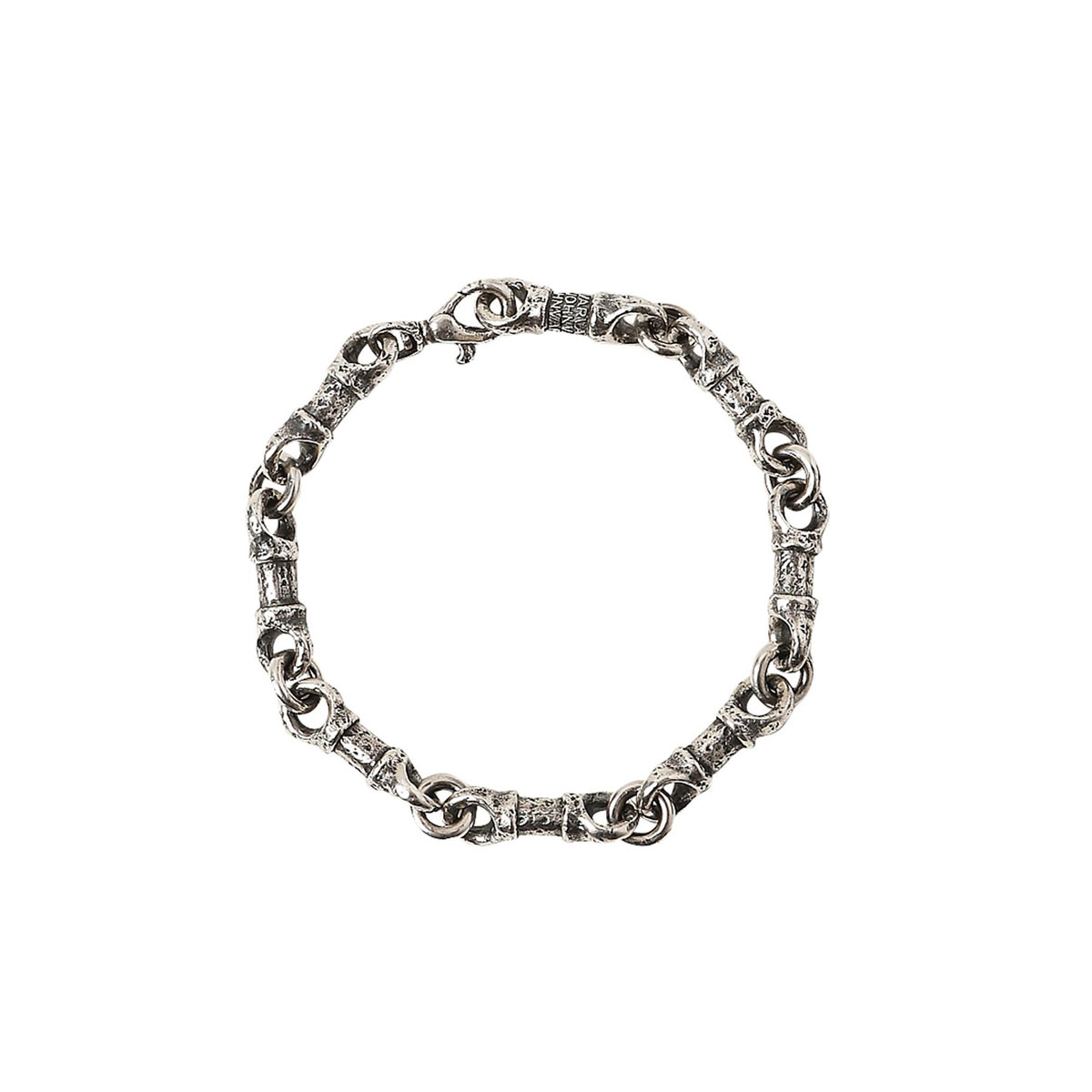 John Varvatos Barrel Sterling Silver Chunky Link Bracelet, Silver Tone