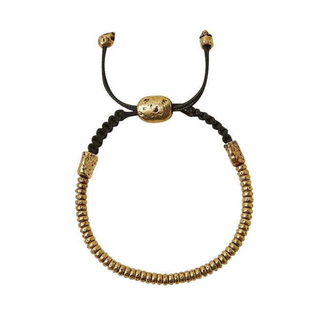 John Varvatos Simit Sterling Silver Adjustable Beaded Bracelet