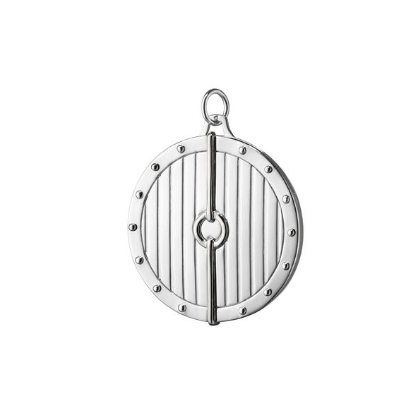 Monica Rich Kosann Round Buckle Half Locket in Sterling Silver