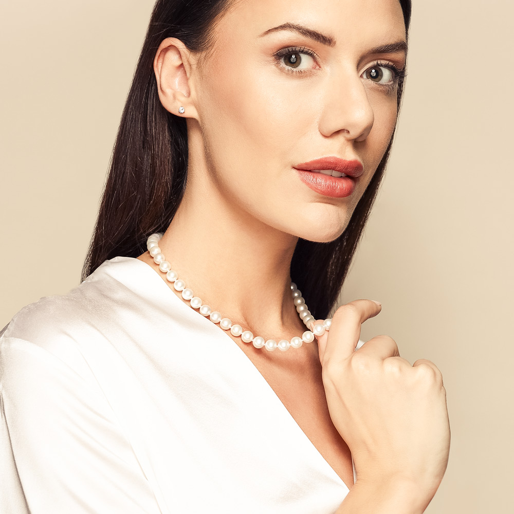 TARA Pearls Akoya Cultured Pearl Strand, 8x8.5mm in White Gold, 18