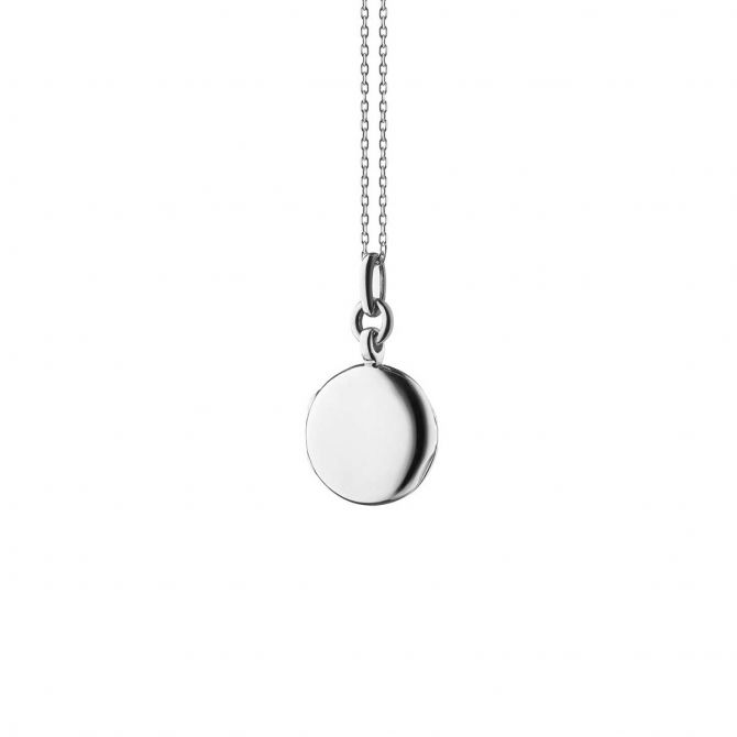 Monica Rich Kosann Slim Round "Nan" Locket in Sterling Silver