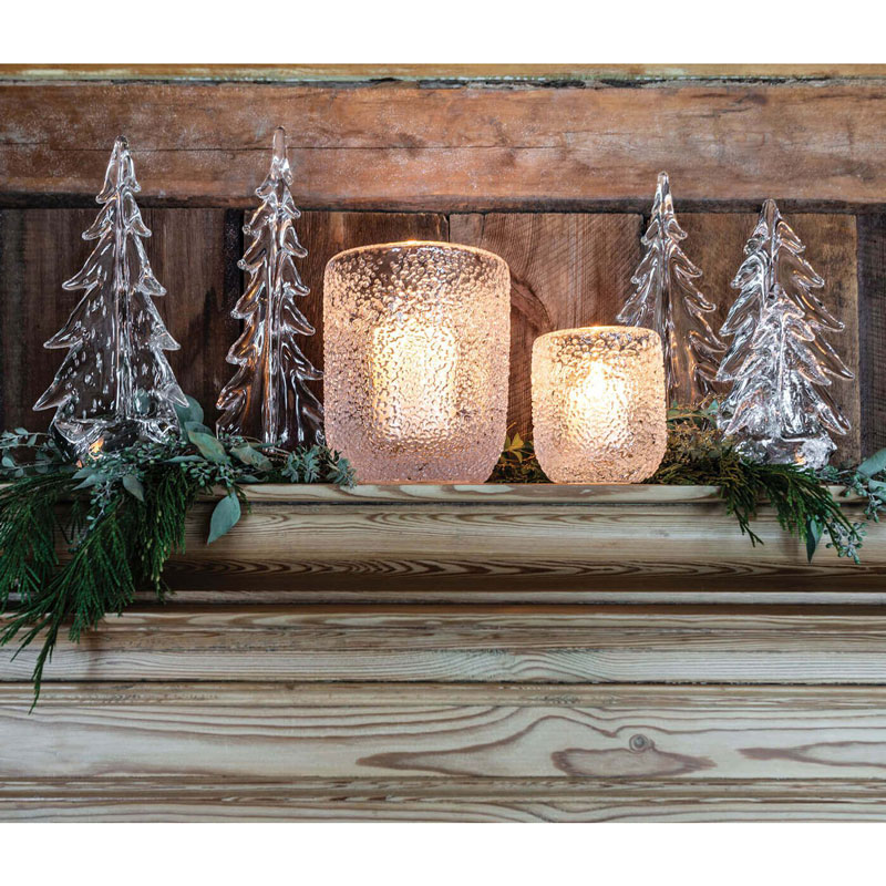 Simon Pearce Vermont Five-Sided Evergreen, 18