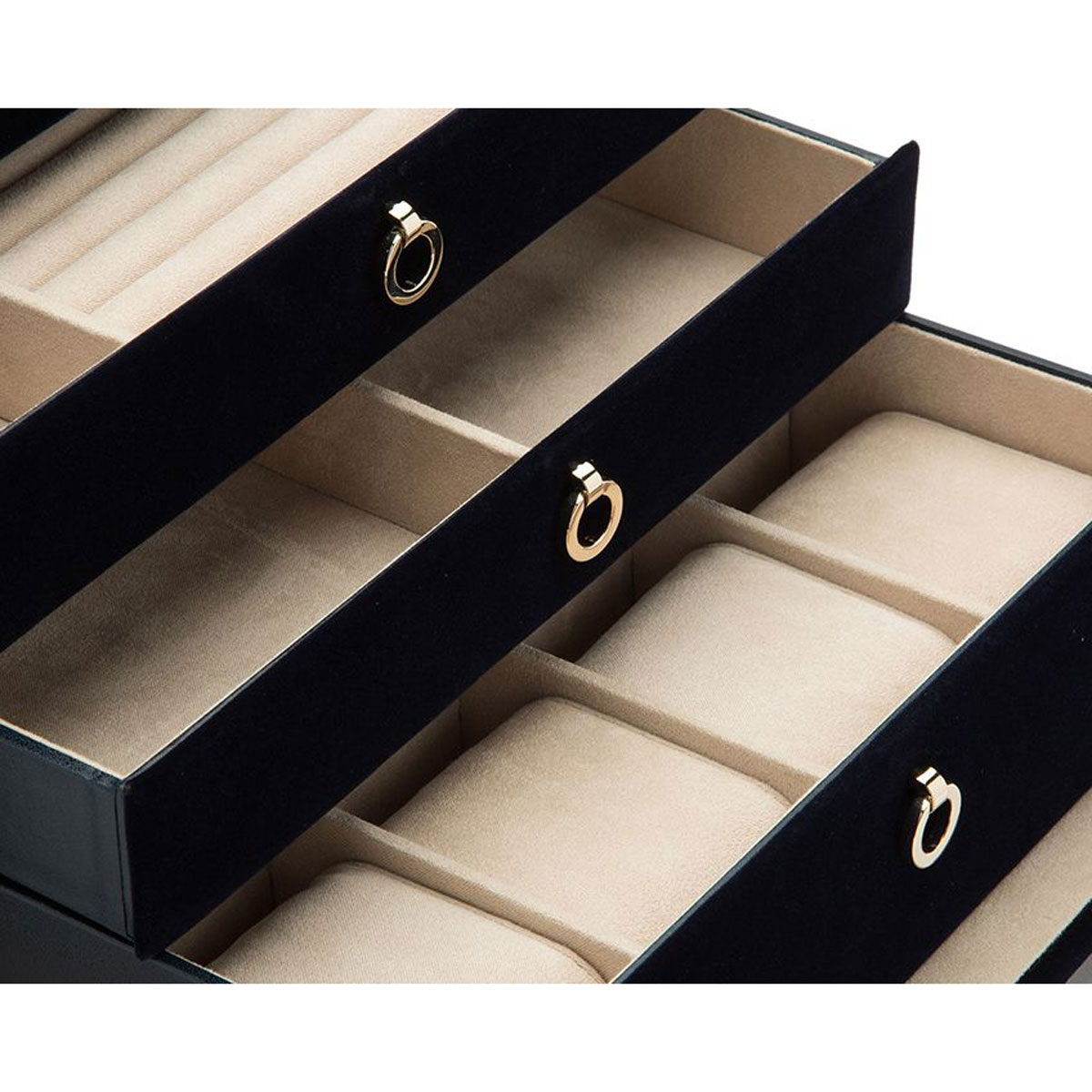 WOLF Zoe Large Jewelry Box, Indigo