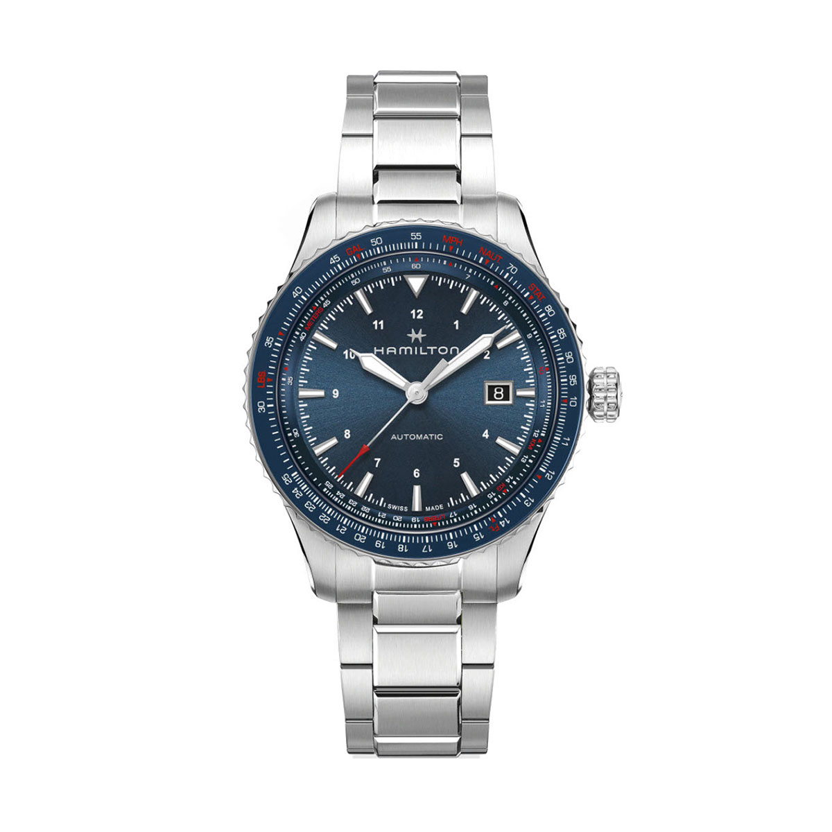 Hamilton Khaki Aviation Converter Auto / orologio uomo / quadrante blu / cassa e bracciale acciaio