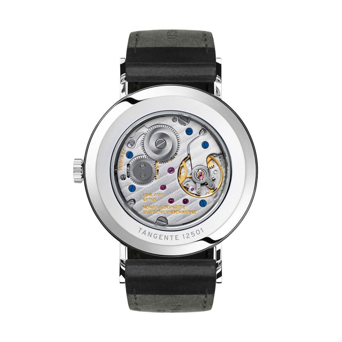 Nomos Glashuette Tangente Date 38mm Watch, White and Black Dial