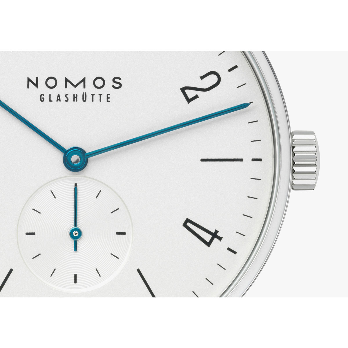 Nomos Glashuette Tangente Date 38mm Watch, White and Black Dial
