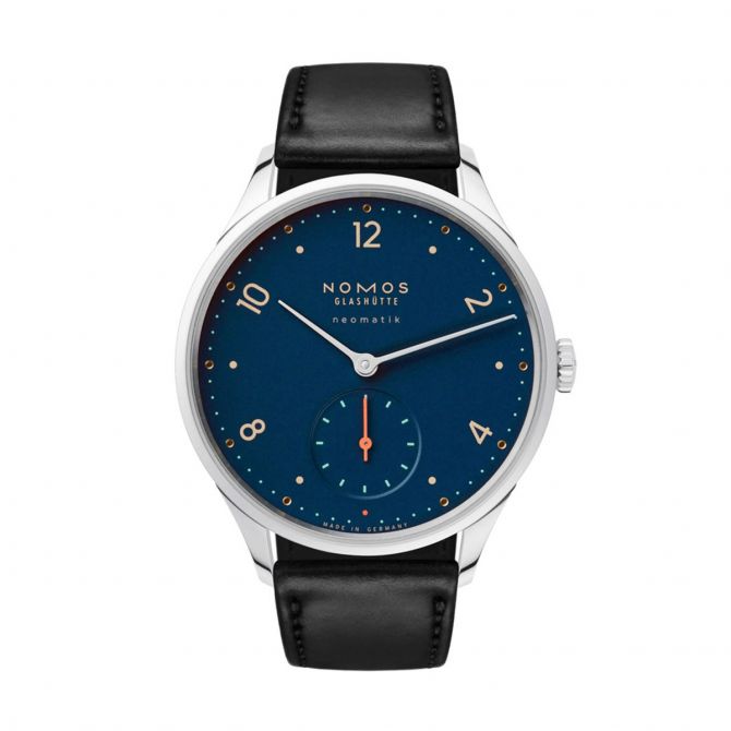 Nomos Glashutte Minimatik 36mm Watch, Deep Blue Dial