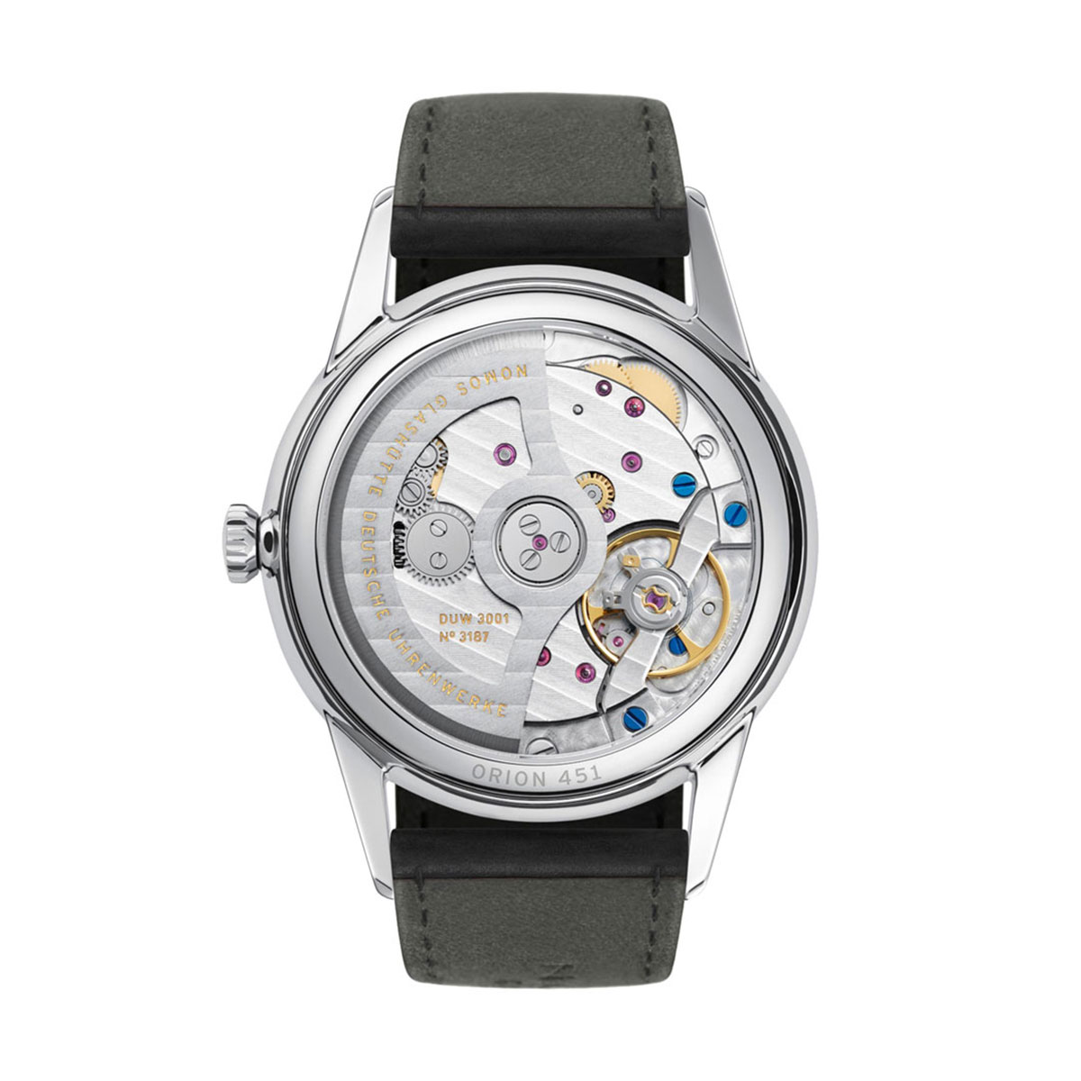 Nomos Glashutte Orion Neomatik 36mm Watch, White and Silver Plated Dial