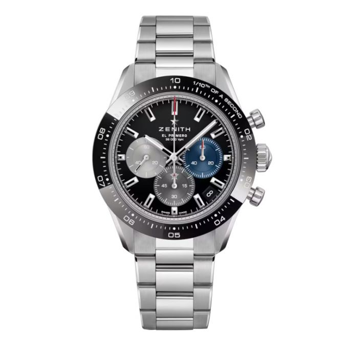 Zenith Chronomaster Sport 41mm Men's Watch, Black Dial and Blue Band