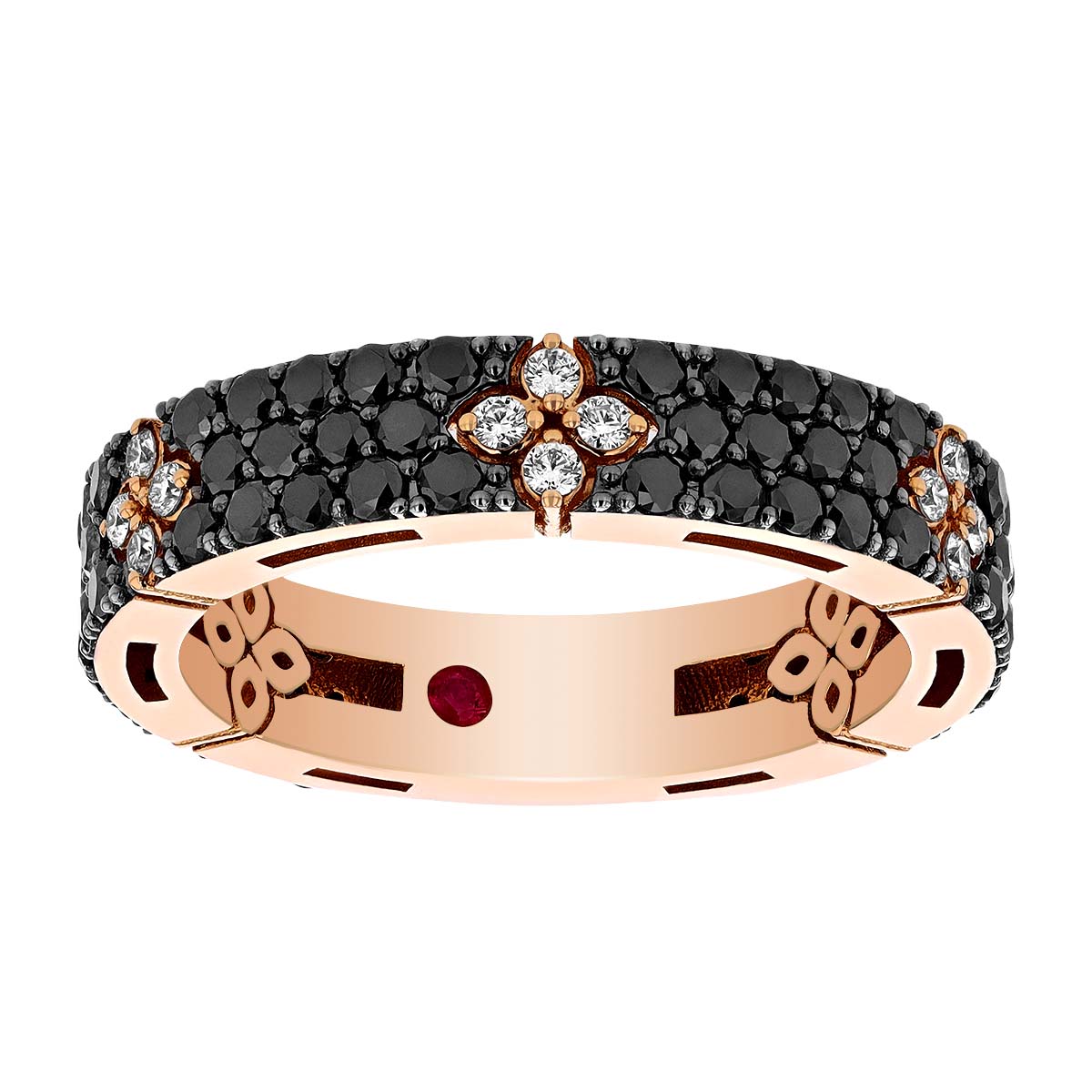 Roberto Coin Love in Verona Black & White Diamond Band Ring