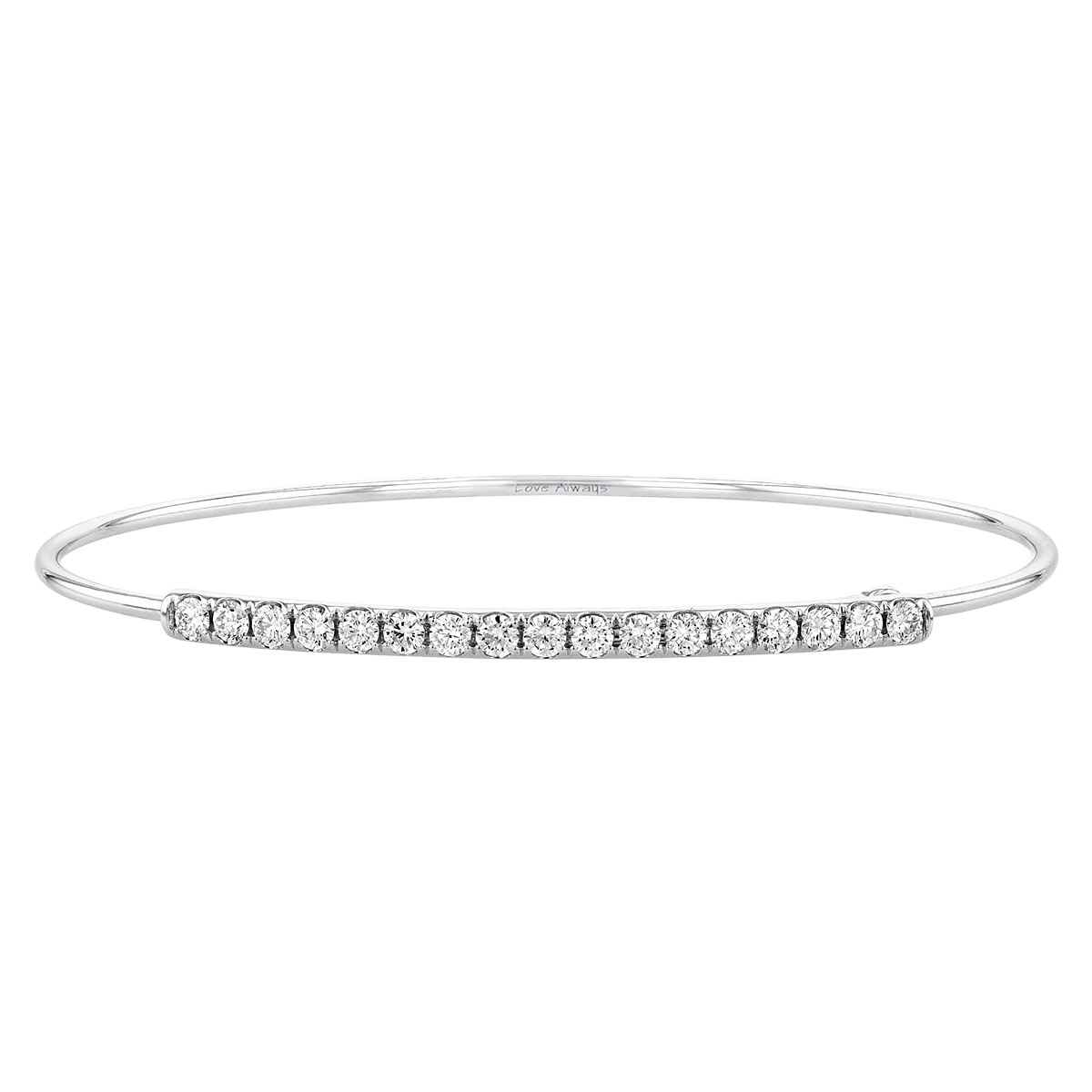 Phillips House Eternity Love Always Diamond Bangle Bracelet in White Gold