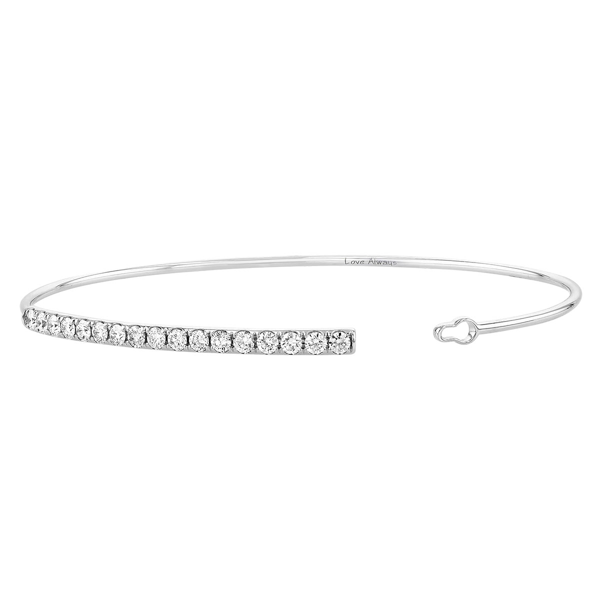 Phillips House Eternity Love Always Diamond Bangle Bracelet in White Gold