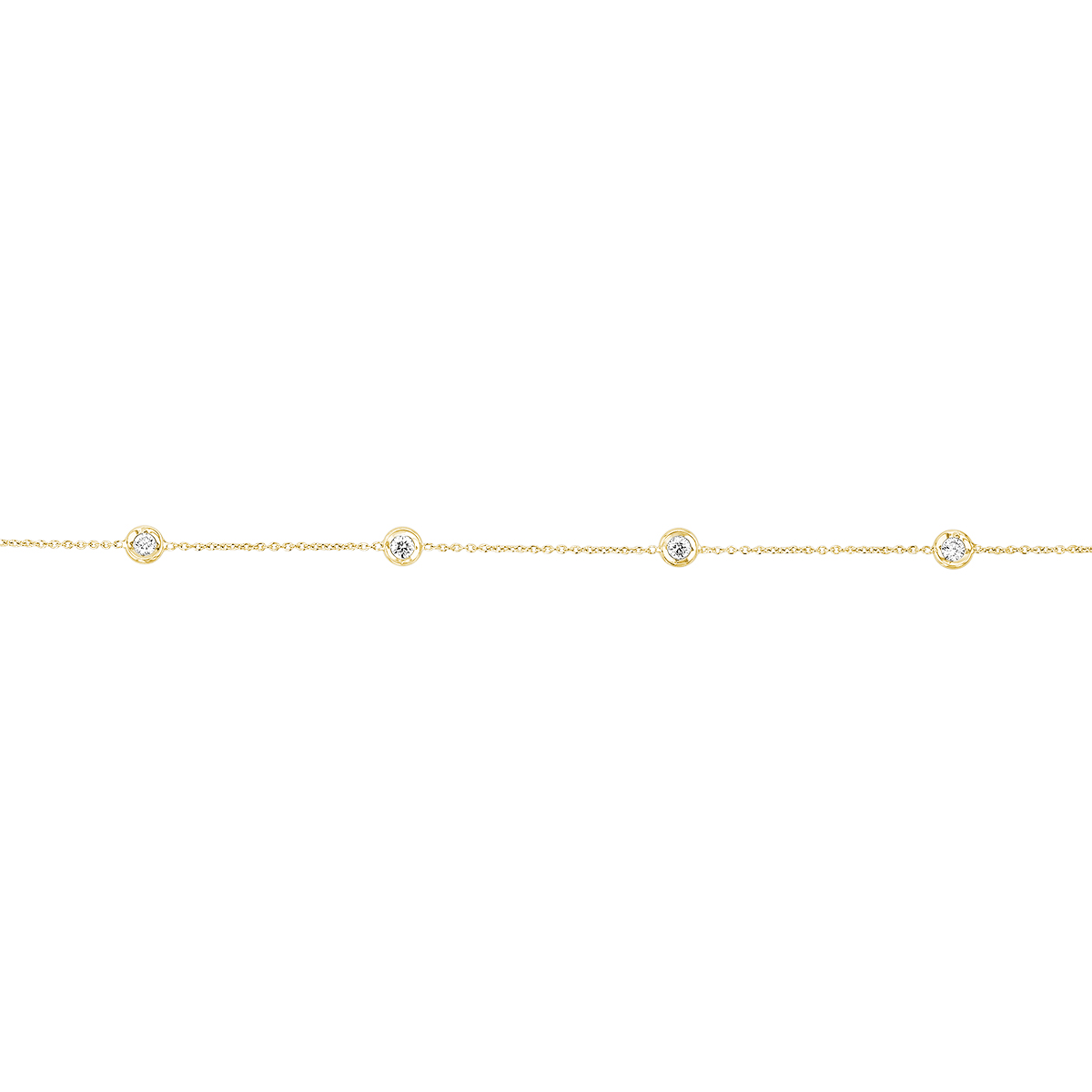Roberto Coin Diamonds by the Inch 5 Station Bracelet in 18K Gold, 7