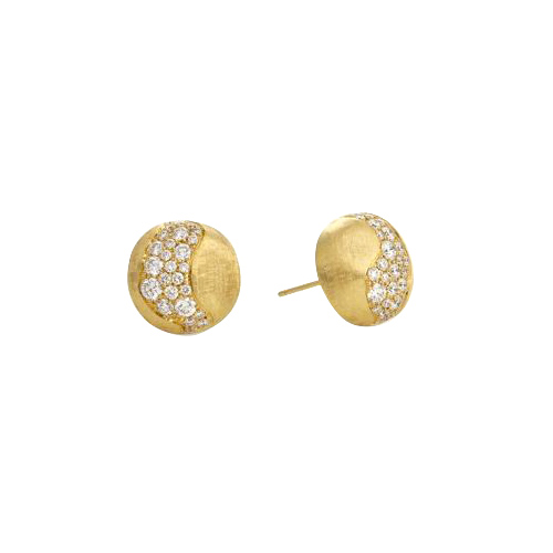 Marco Bicego Africa Constellation Diamond Stud Earrings in Yellow Gold