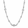 Roberto Coin Diamonds by the Inch Dogbone Chain Station Necklace in White Gold
