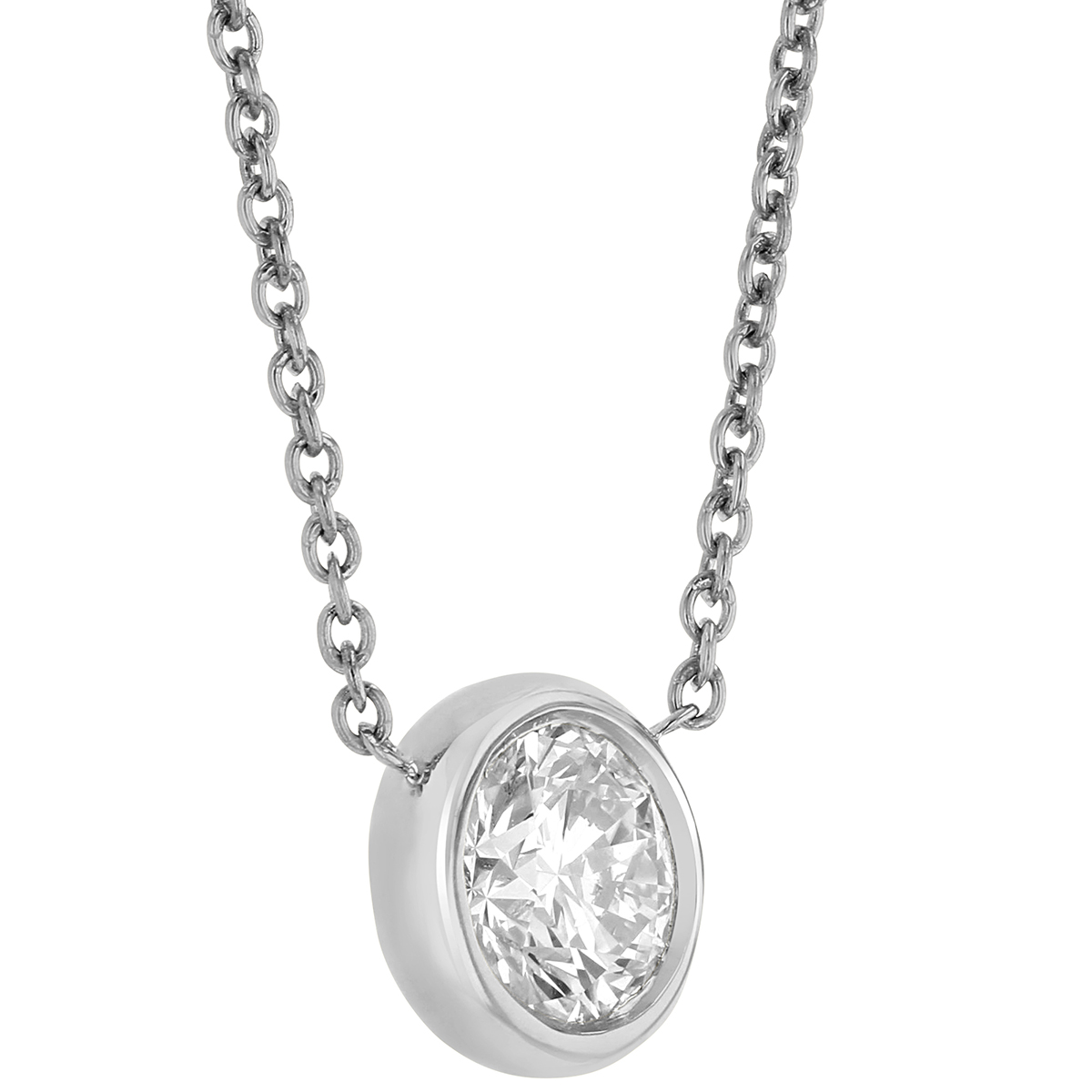 Roberto Coin Diamonds by the Inch Single Station Necklace in 18K Gold, 0.38 cttw, 18