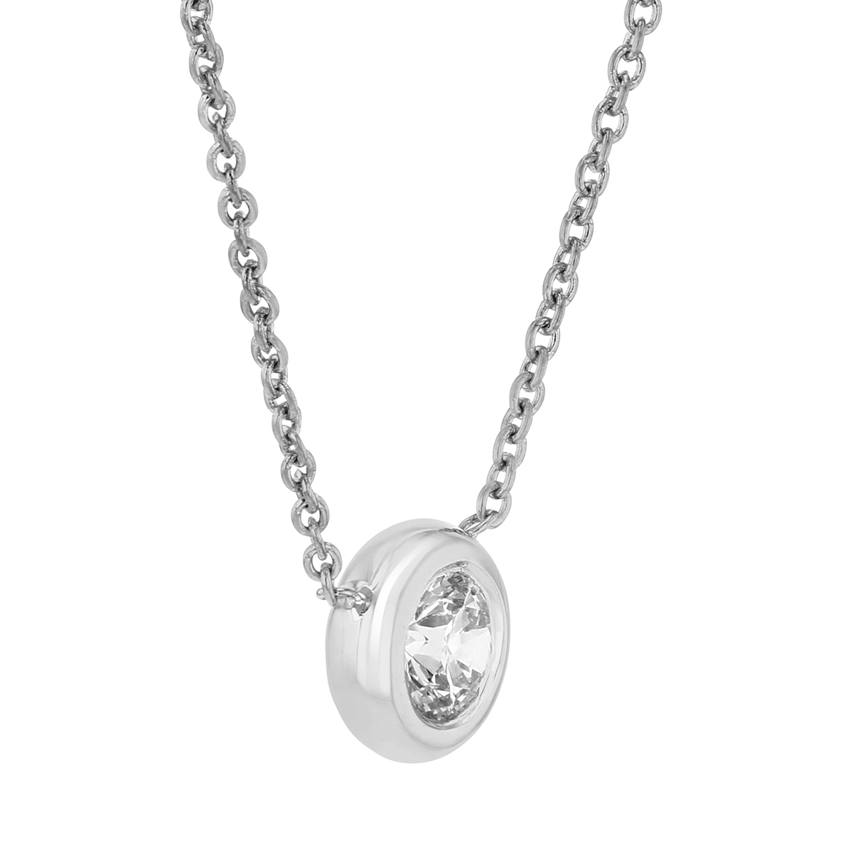 Roberto Coin Diamonds by the Inch Single Station Necklace in 18K Gold, 18