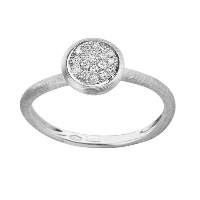 Marco Bicego Jaipur White Gold & Pavé Diamond Stackable Ring