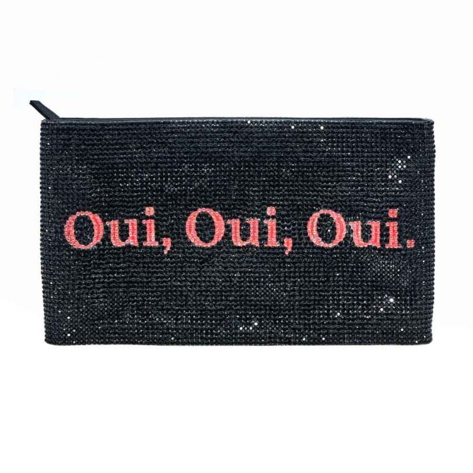 Judith Leiber Oui Oui Full bead Pouch