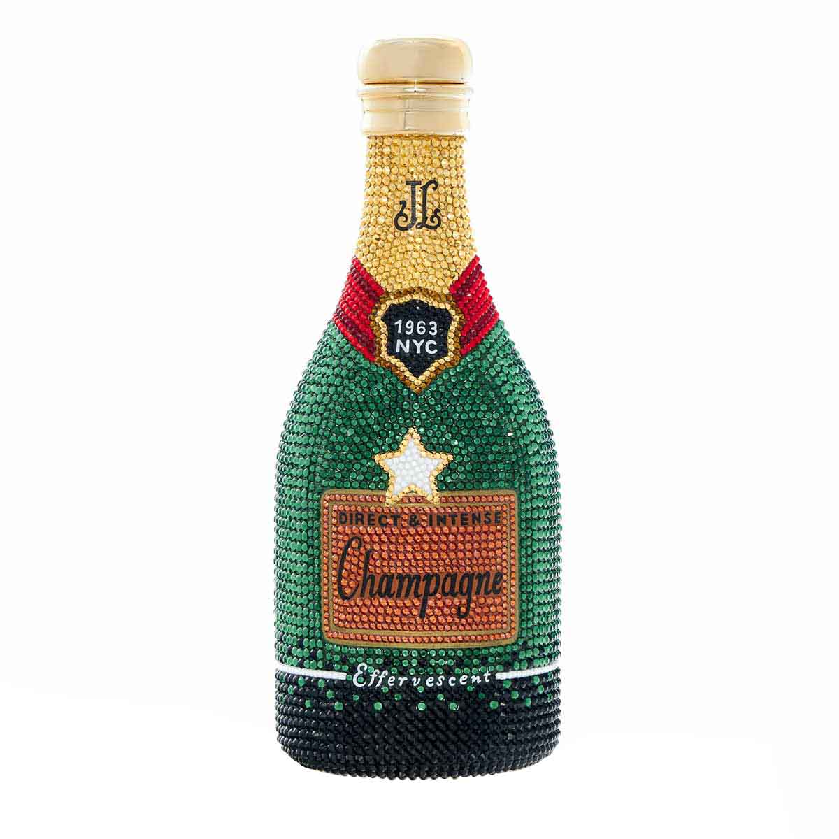 Judith Leiber Champagne Cheers full bead Clutch