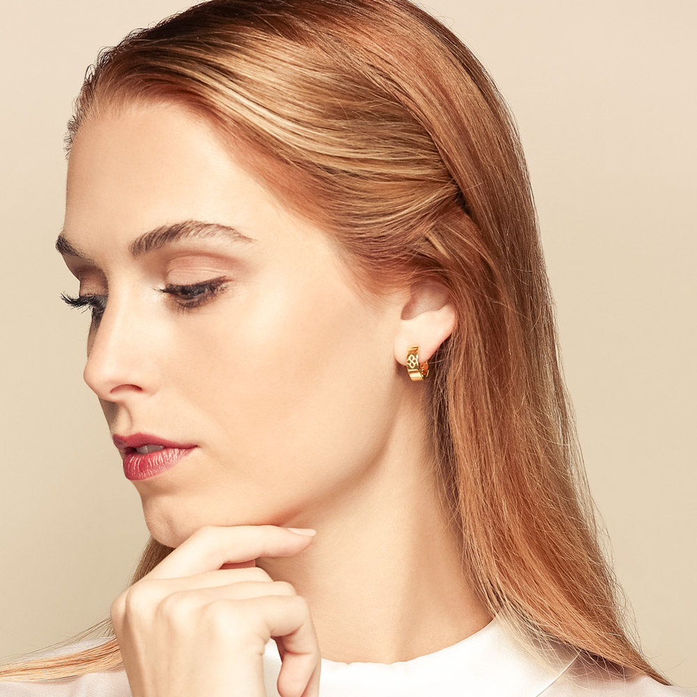 Roberto Coin Love in Verona Yellow Gold Small Hoop Earrings