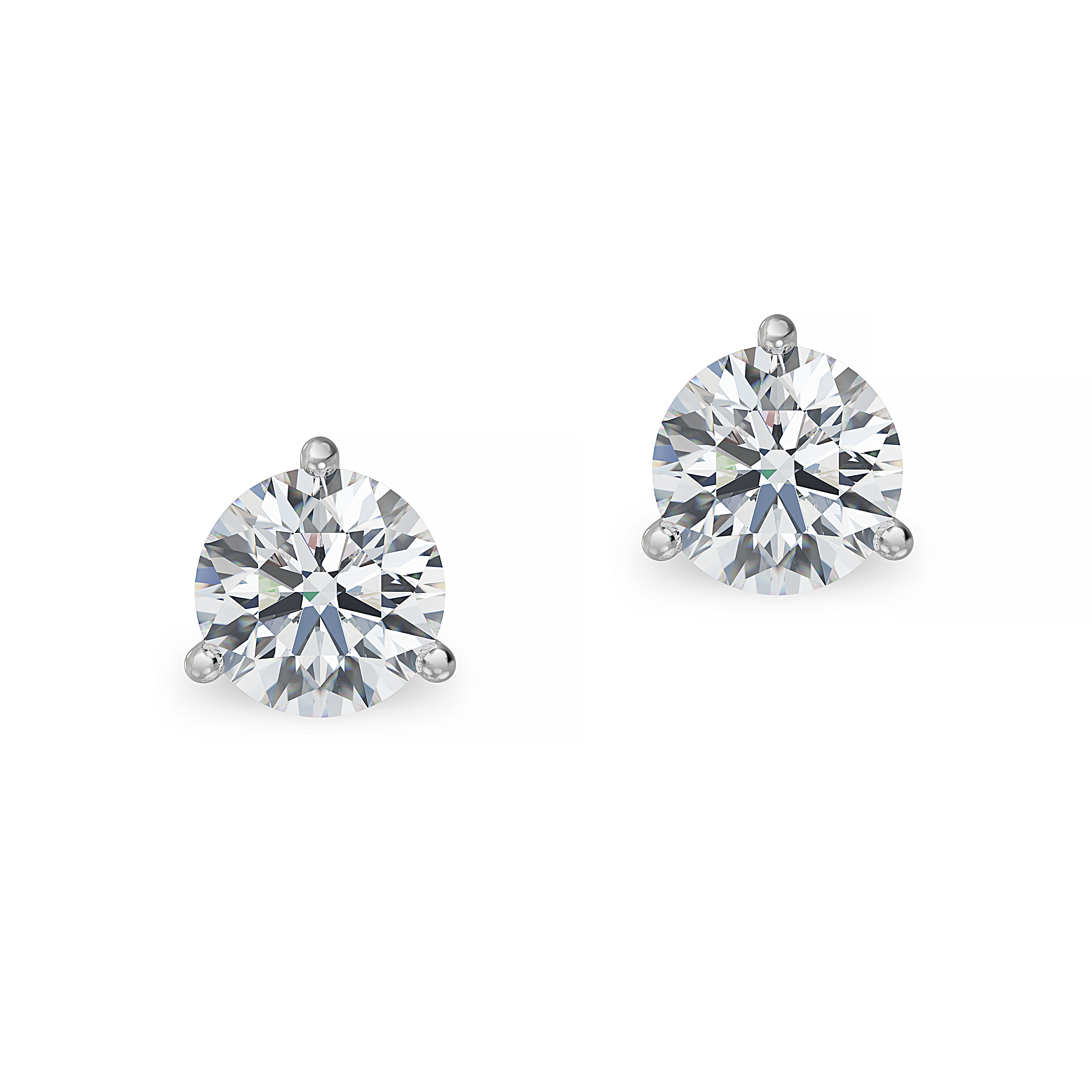 ALTR Lab Grown Round Diamond Stud Earrings in White Gold, 2.63 cttw