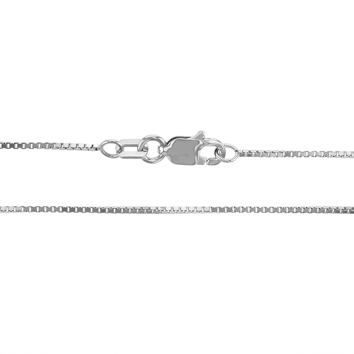 White Gold .73 mm Box Chain, 16