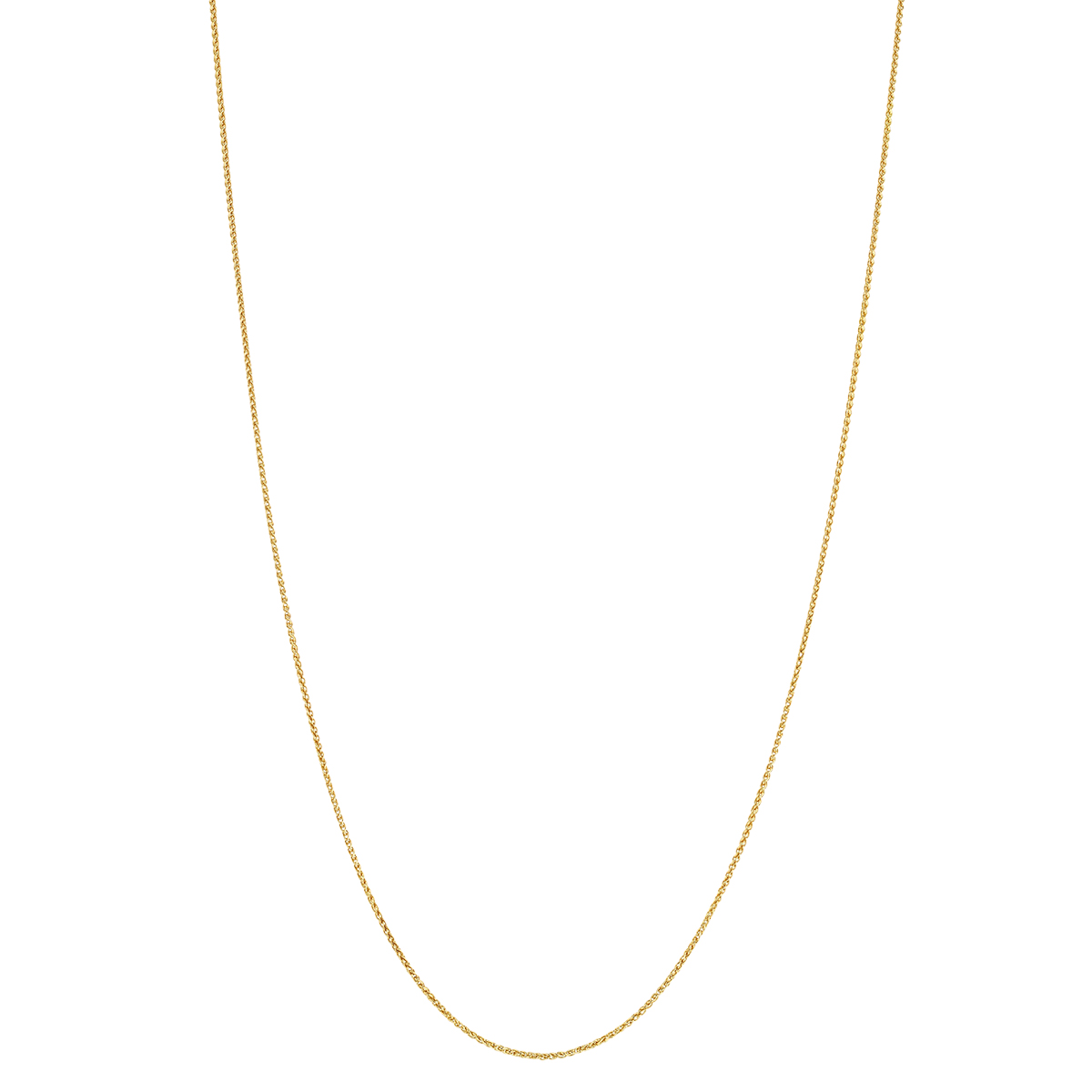Yellow Gold 1.05 mm Wheat Chain, 18