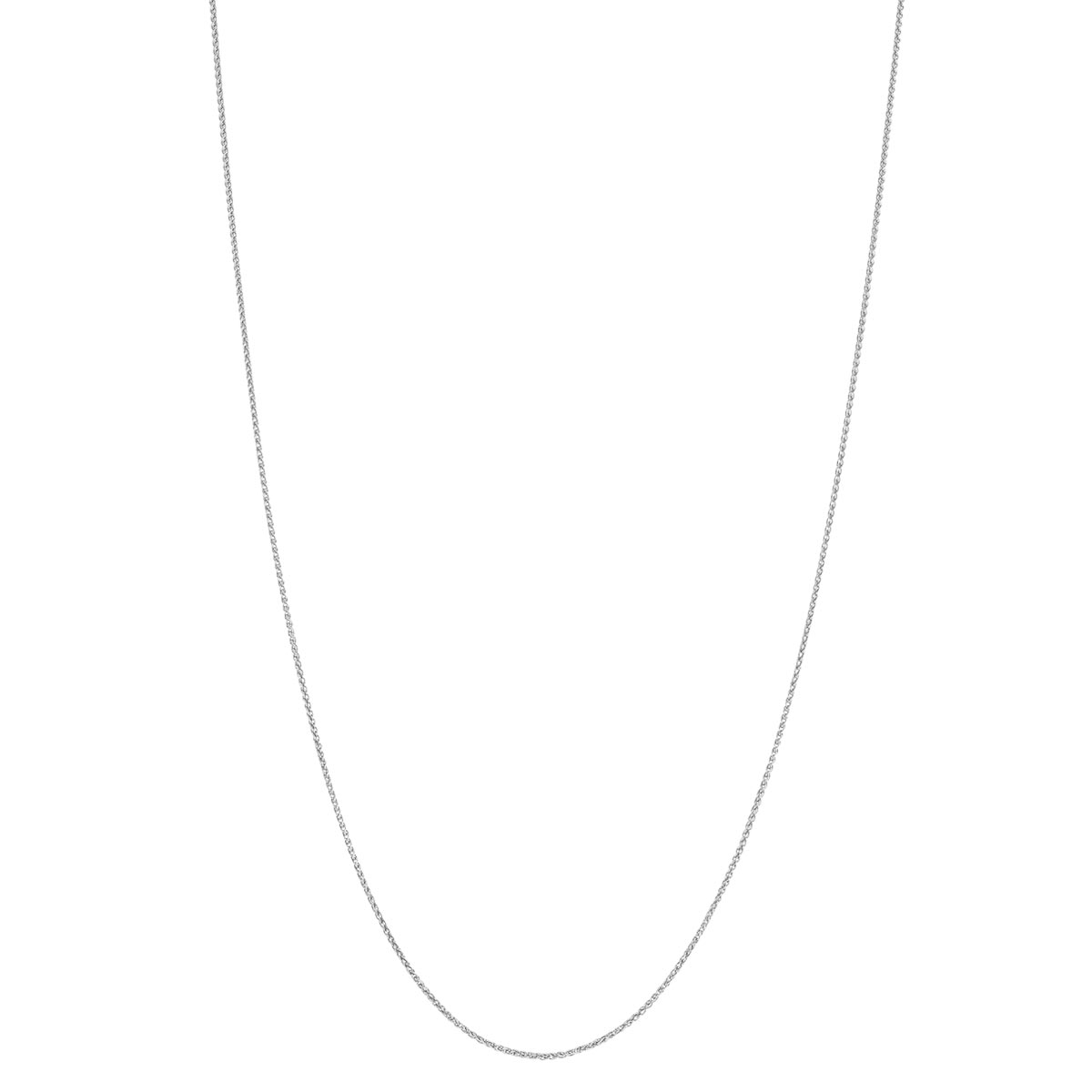 White Gold 1.05 mm Wheat Chain, 18